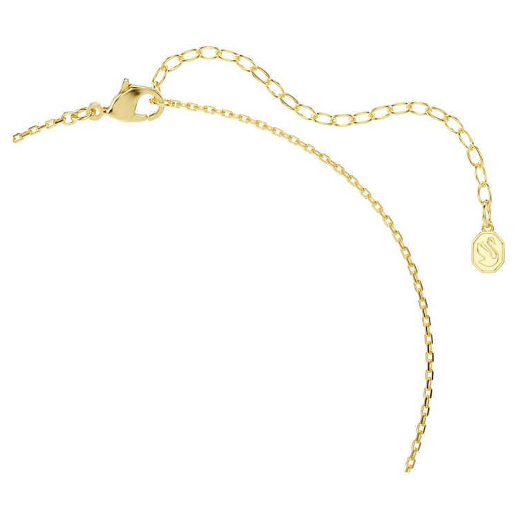 Chroma pendant Pear cut, Blue, 18K gold finish
